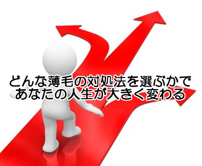 薄毛対策を大きな括りで考えると３つあることがわかります。髪が生えず対策に行き詰まっている方は今一度自分が進むべき道を考える必要があります。